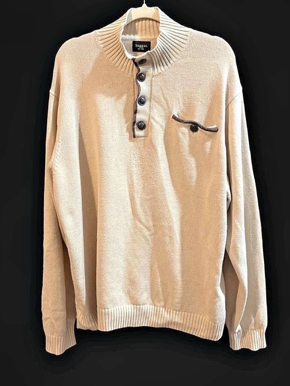 Haggar Cotton Mock Neck Sweater XXL